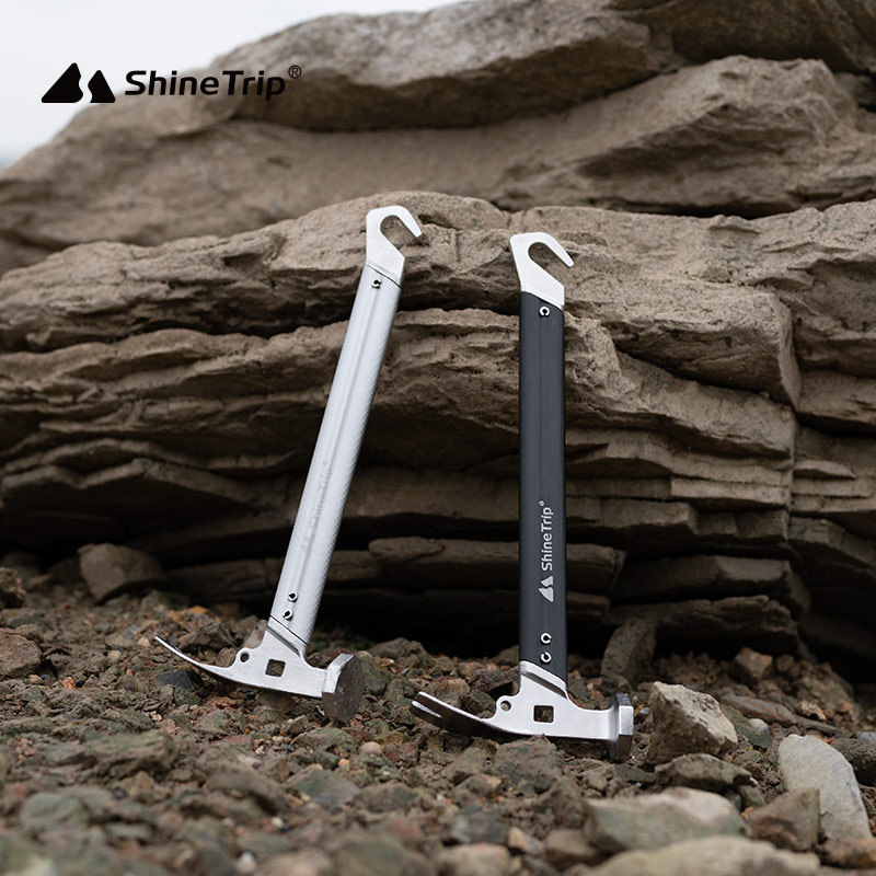 Travel Accessories Tech - ค้อนทุบเล็บเต็นท์กลางแจ้งค้อนสแตนเลสพกพา Alat pencabut Paku อุปกรณ์เอาตัวรอดค้อนตั้งแคมป์