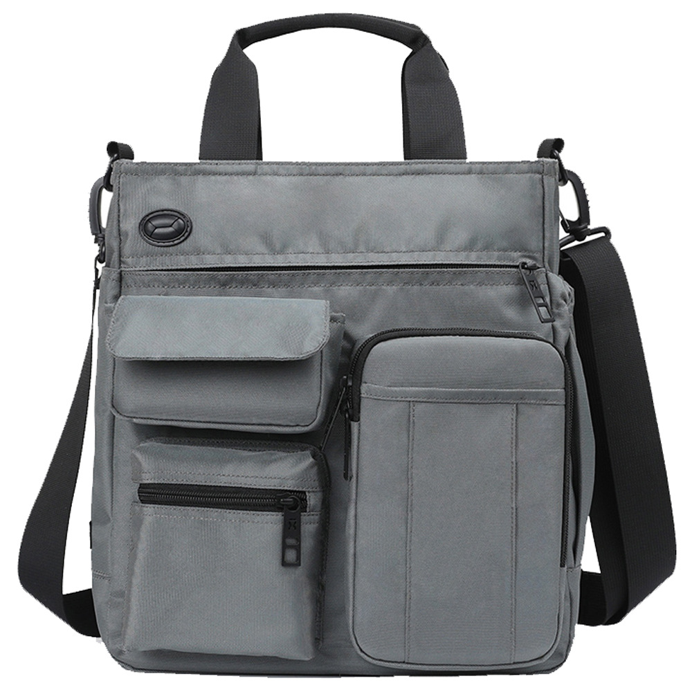 Travel Accessories Tech - กระเป๋าพร้อมรูหูฟังแมสเซ็นเจอร์สะพายไหล่ผู้ชายกระเป๋ากันน้ำกระเป๋าเดินทางไนลอนความจุขนาดใหญ่กระเป๋าทำงานธุรกิจ
