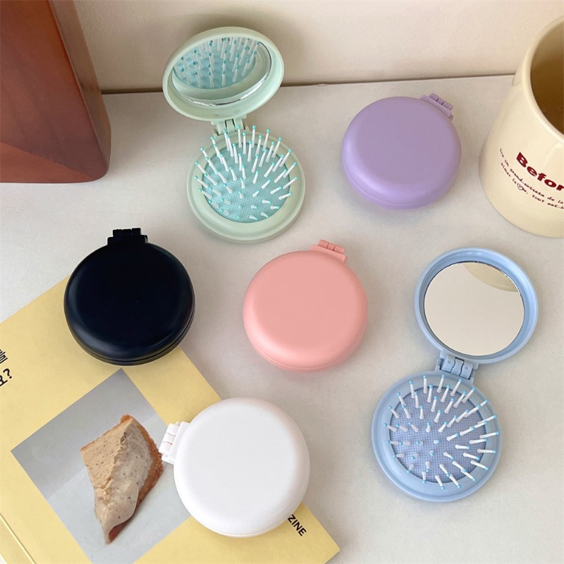 Travel Accessories For 1 Year Old - 1 ชิ้น Mini แบบพกพา Hairbrush เด็กสาวเรียบง่ายสีทึบแฟชั่นหวีนวดสําหรับเด็กอุปกรณ์เสริมผม