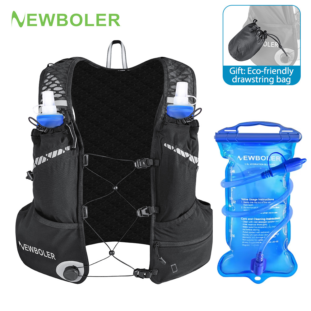Hydration Pack Backpack - กระเป๋าเป้สะพายหลังแบบระบายอากาศ 8 ลิตร สำหรับวิ่งเทรล มาราธอน ปั่นจักรยาน