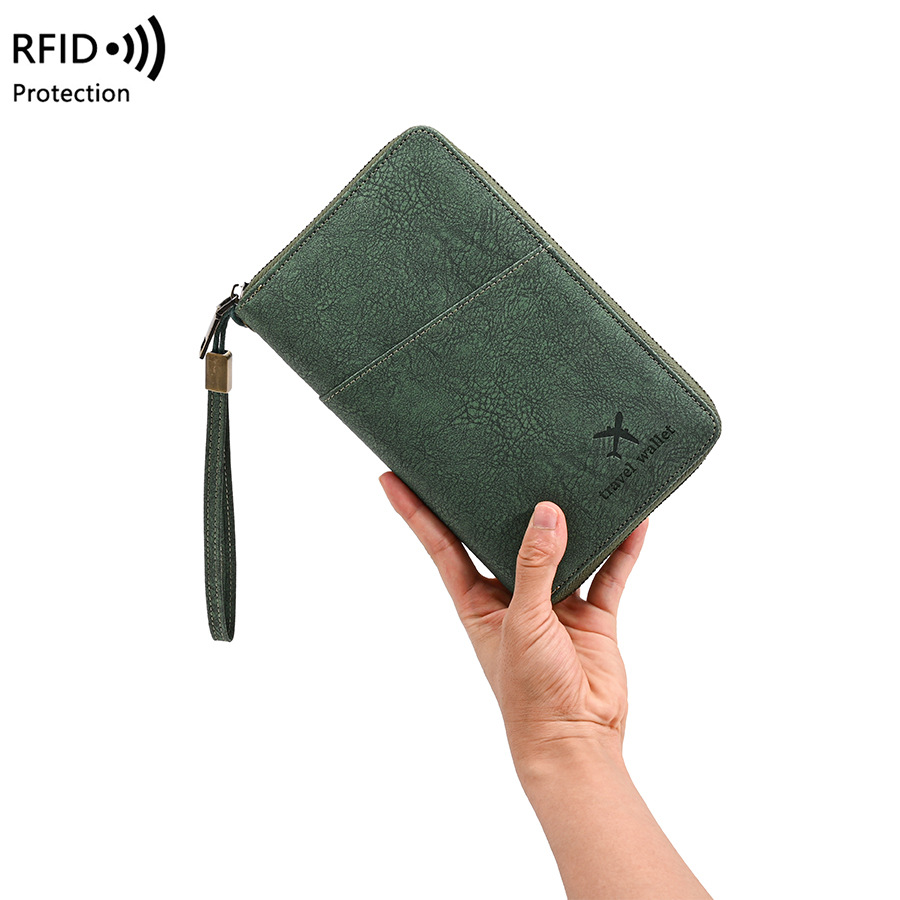 Travel Accessories Rfid - กระเป๋าใส่พาสปอร์ตป้องกัน RFID อเนกประสงค์สำหรับจัดเก็บเอกสารการเดินทาง กระเป๋าเก็บตั๋วและกระเป๋าสตางค์สำหรับพาสปอร์ตหลายเล่ม