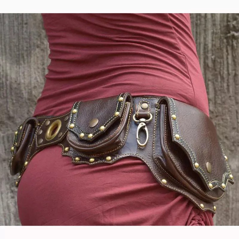 1 PC ยุคกลาง Steampunk หนังเอว - Travel Accessories Hip Belt บทวิจารณ์และราคา