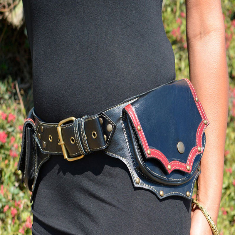 Steampunk ทำด้วยมือหนังยูทิลิต - Travel Accessories Hip Belt บทวิจารณ์และราคา