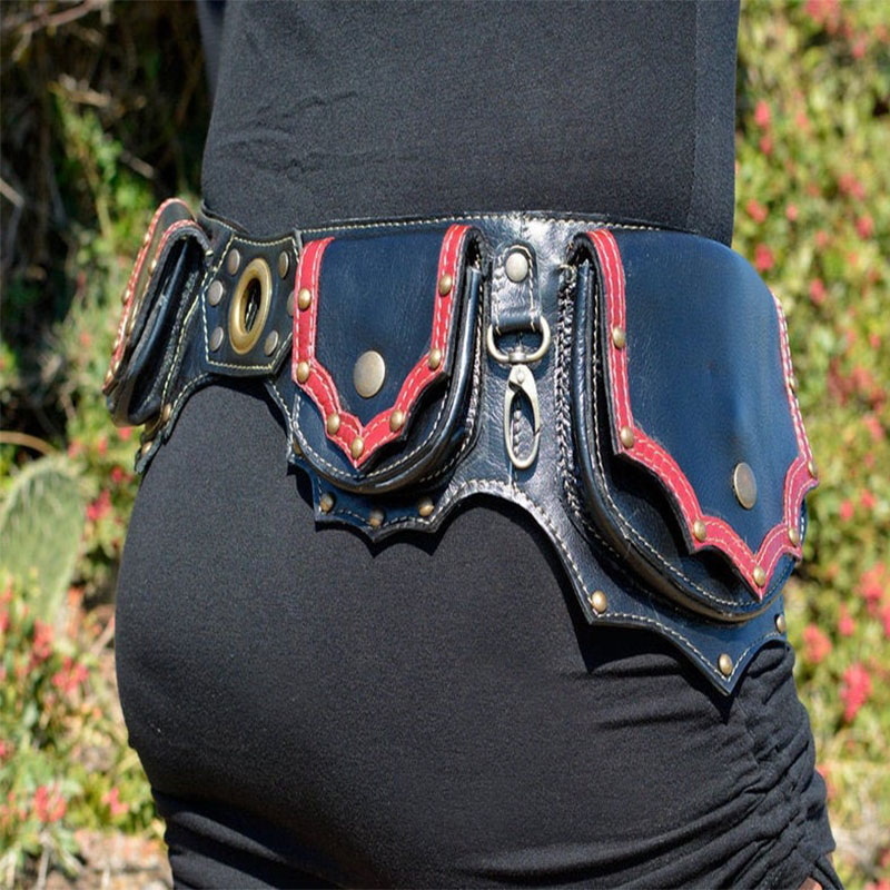 Steampunk ทำด้วยมือหนังยูทิลิต - Travel Accessories Hip Belt บทวิจารณ์และราคา