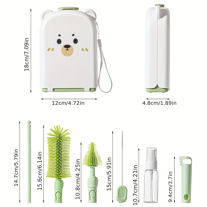 ชุดแปรงล้างขวดนมสําหรับเดินทาง - Travel Accessories For 1 Year Old บทวิจารณ์และราคา