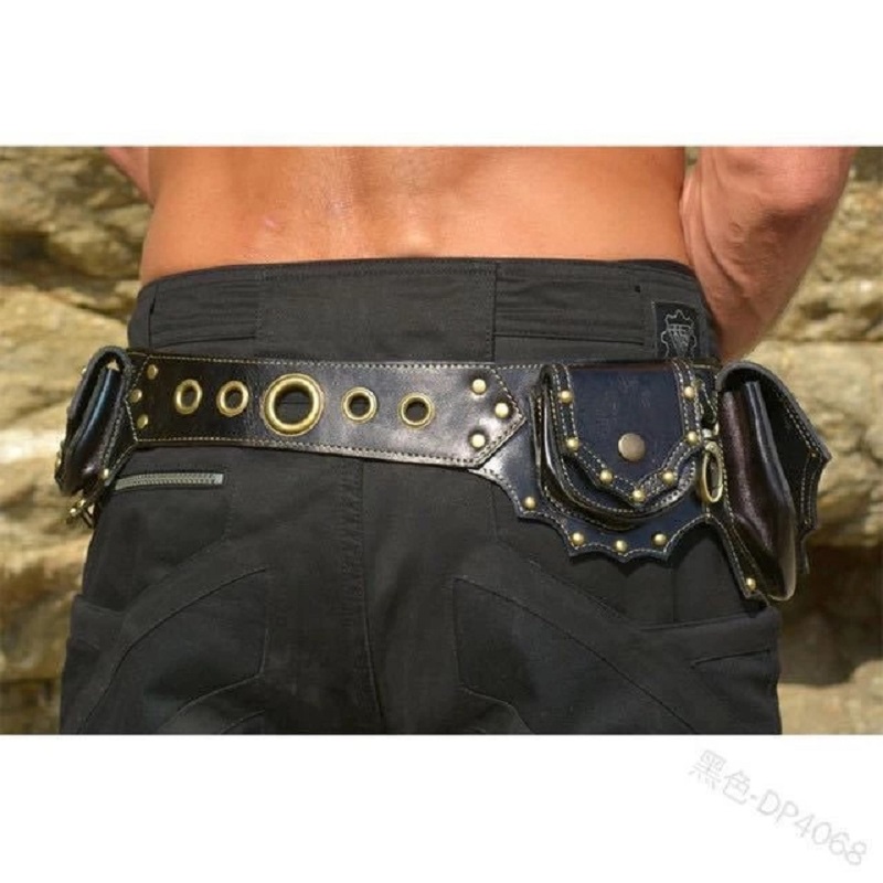 ยุคกลาง Steampunk หนังยูทิลิตี - Travel Accessories Hip Belt บทวิจารณ์และราคา