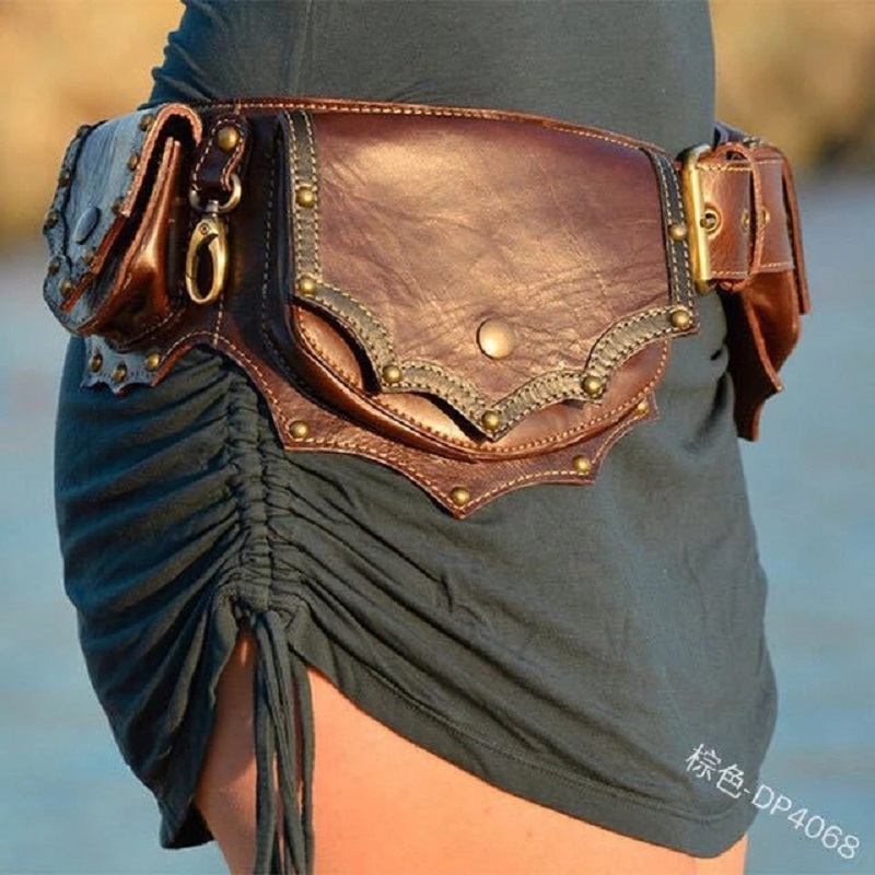 ยุคกลาง Steampunk หนังยูทิลิตี - Travel Accessories Hip Belt บทวิจารณ์และราคา