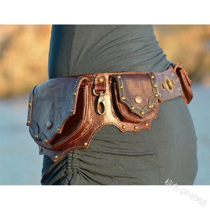 ยุคกลาง Steampunk หนังยูทิลิตี - Travel Accessories Hip Belt บทวิจารณ์และราคา