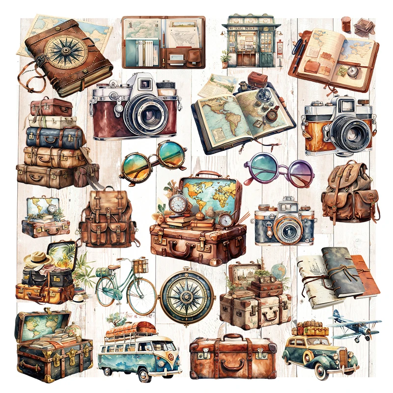สติกเกอร์ท่องเที่ยวแนววินเทจ25 - Camera Bag Travel บทวิจารณ์และราคา