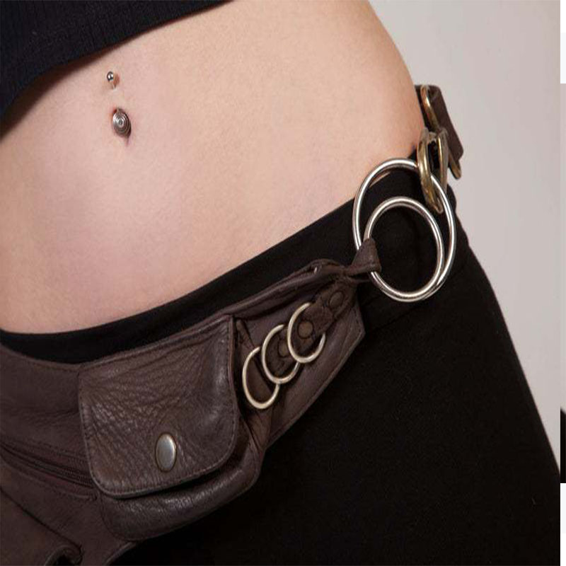 Steampunk ทำด้วยมือหนังยูทิลิต - Travel Accessories Hip Belt บทวิจารณ์และราคา