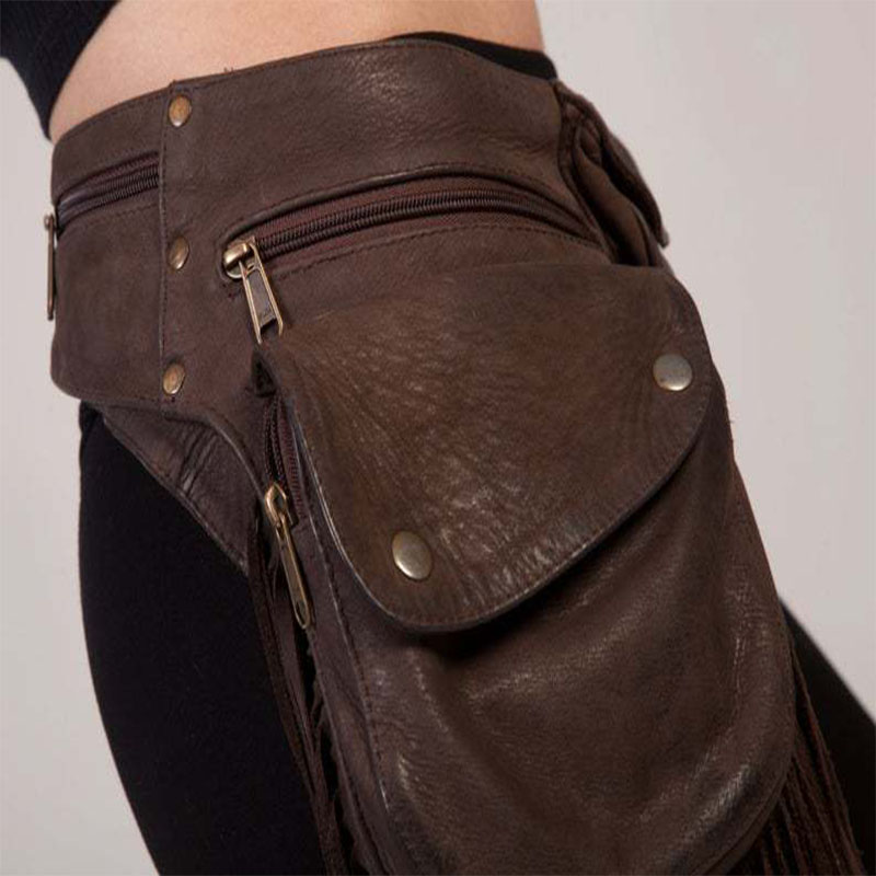 Steampunk ทำด้วยมือหนังยูทิลิต - Travel Accessories Hip Belt บทวิจารณ์และราคา